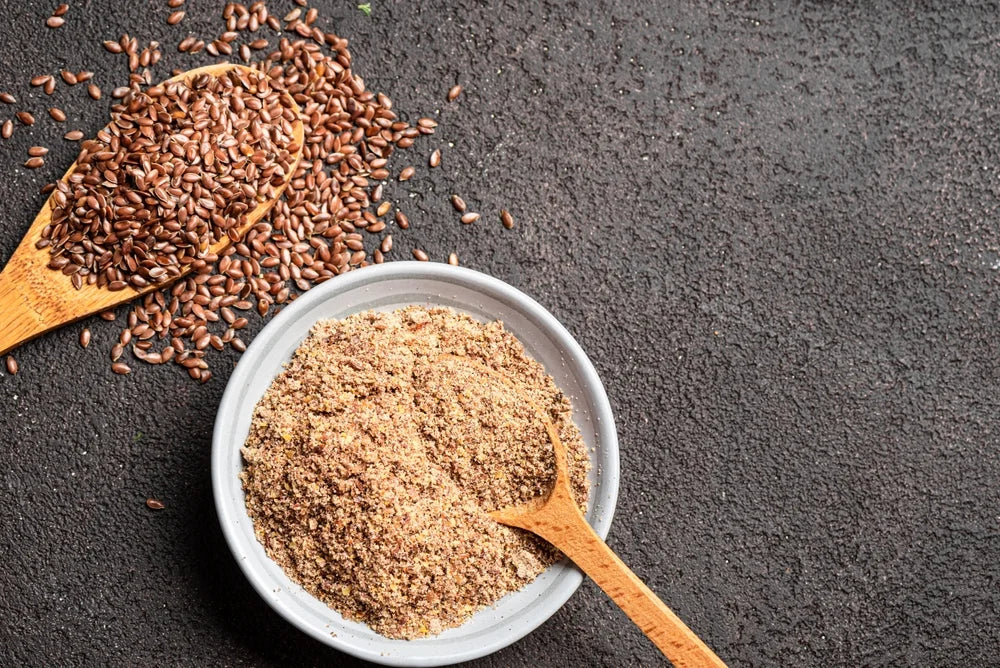 Milled flaxseed fibre for dogs